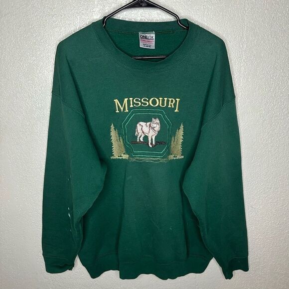 VTG Missouri Embroidered Crewneck Sweatshirt - Picture 2 of 6